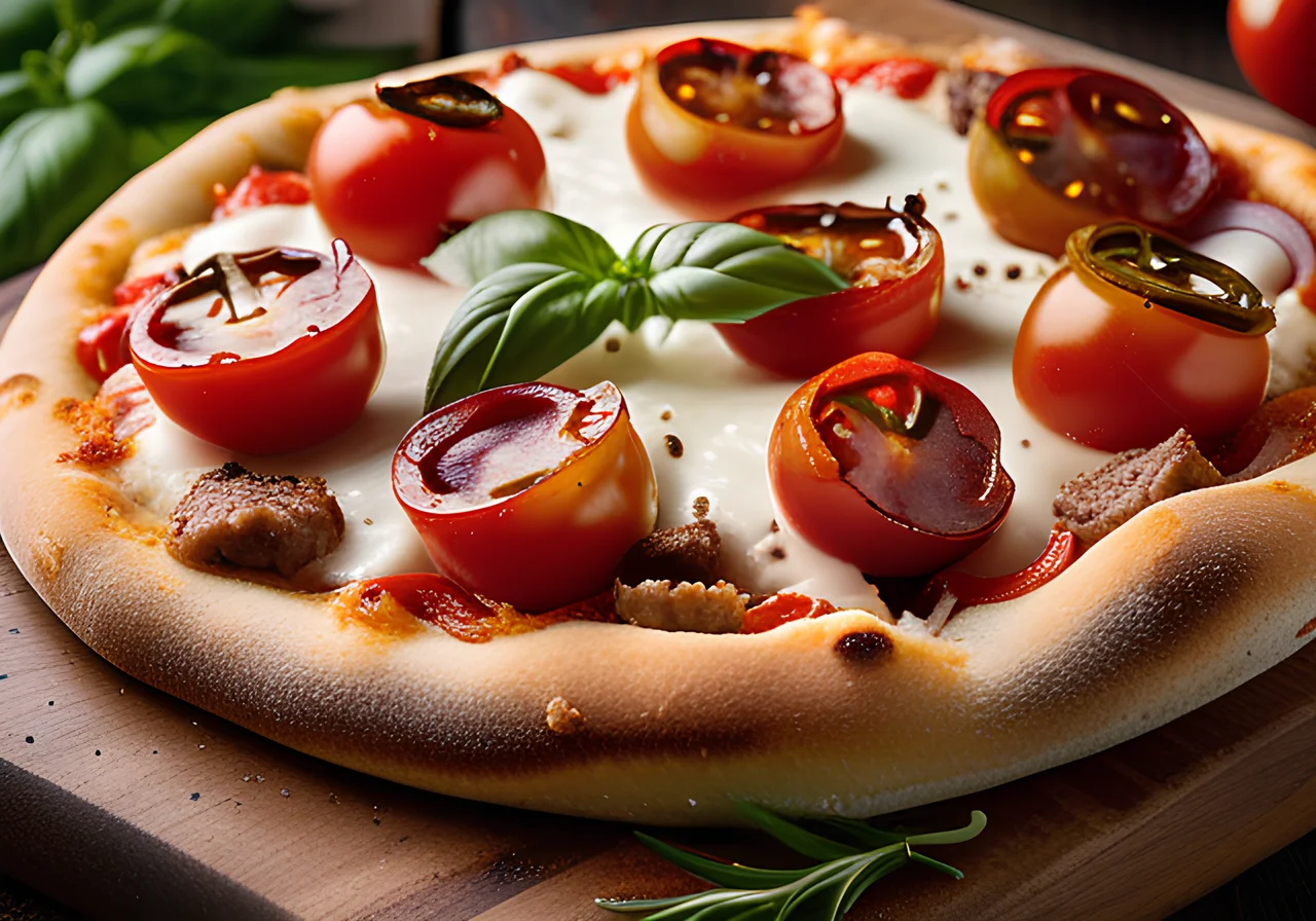 American Pizza with Thick Dough