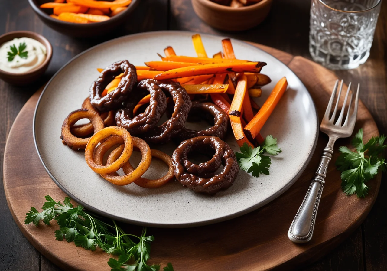 Pan‑fried Poultry Liver with Herzogine Carrot Fries