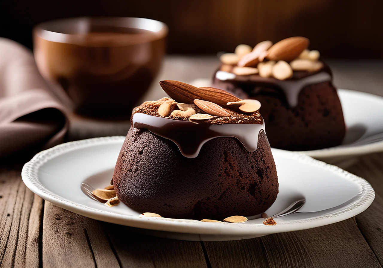 Chocolate Mug Cake with Almonds