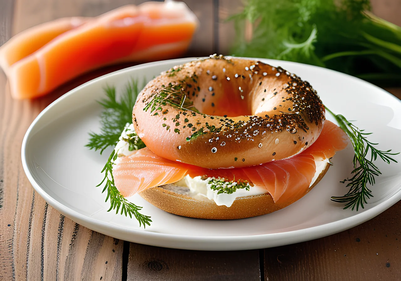 Bagel with Salmon and Cream Cheese