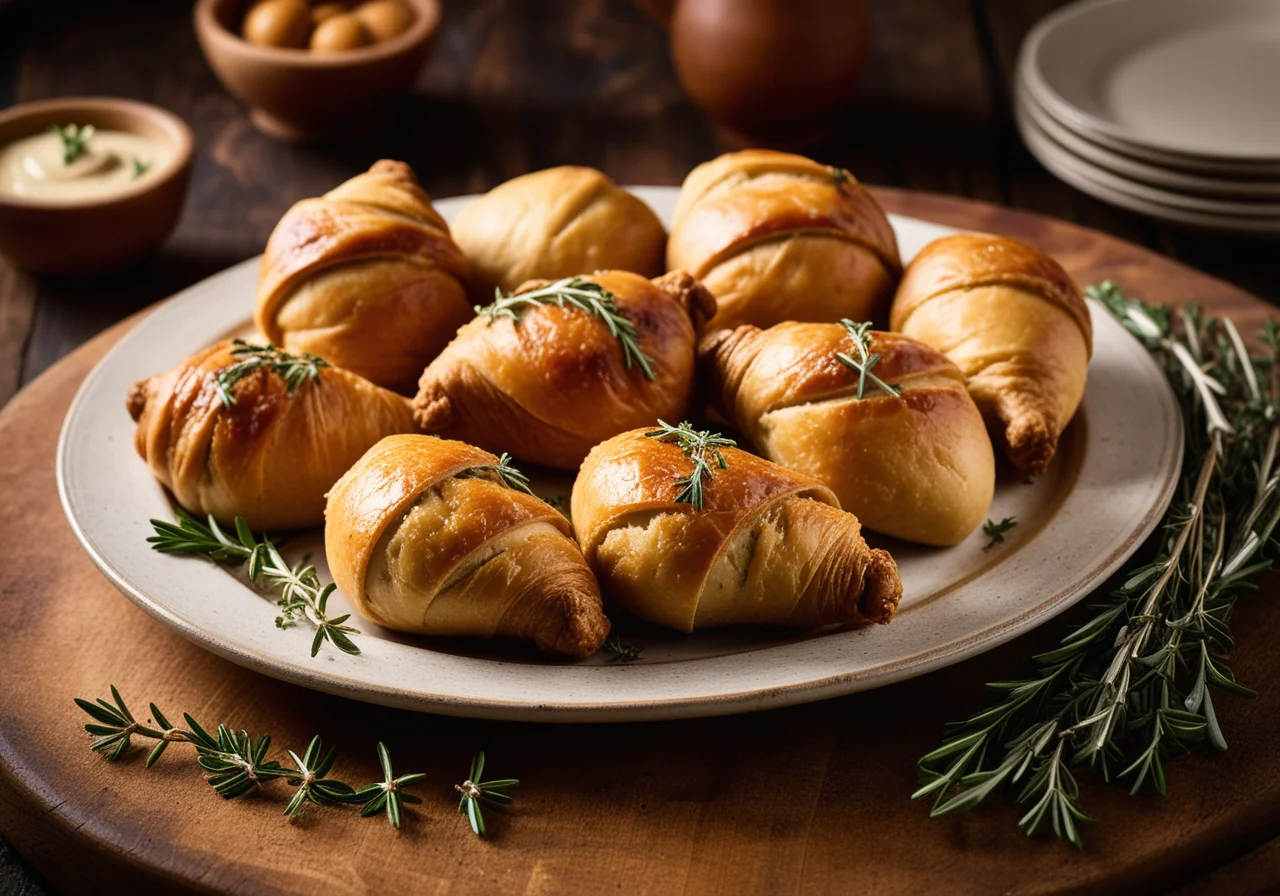 Baked Chicken in Dough Wrapper