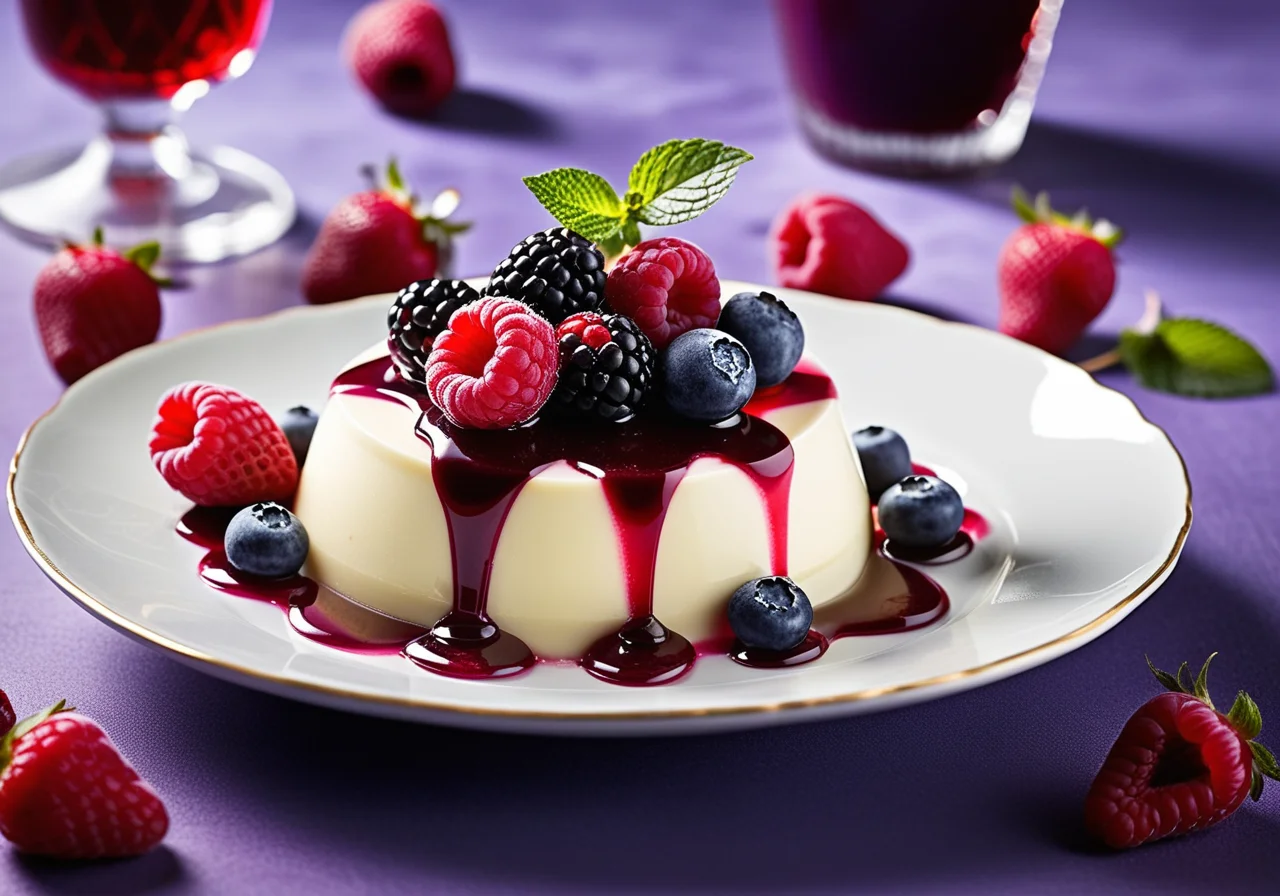 Summer Berry Gelée with Ice Cream