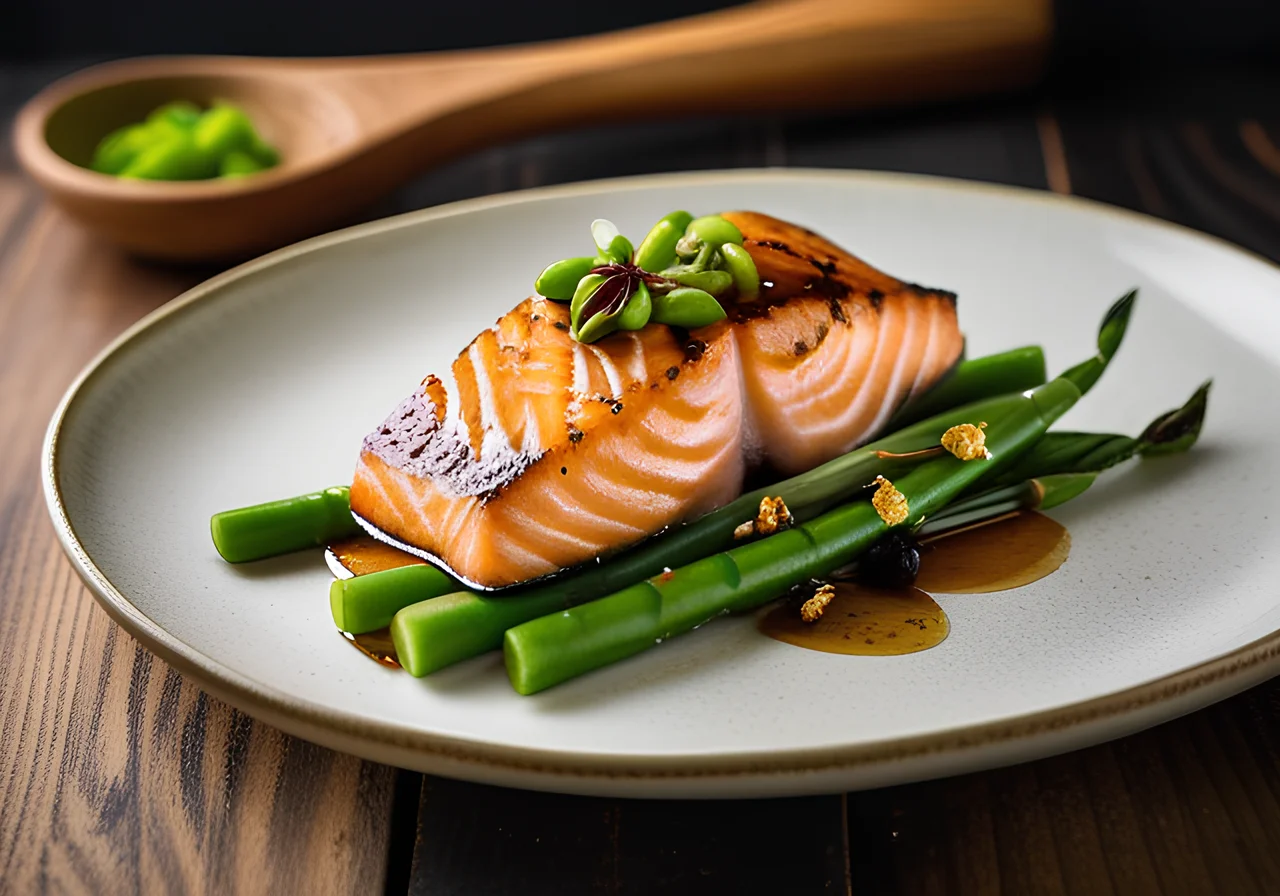Salmon with Sugar Snap Peas
