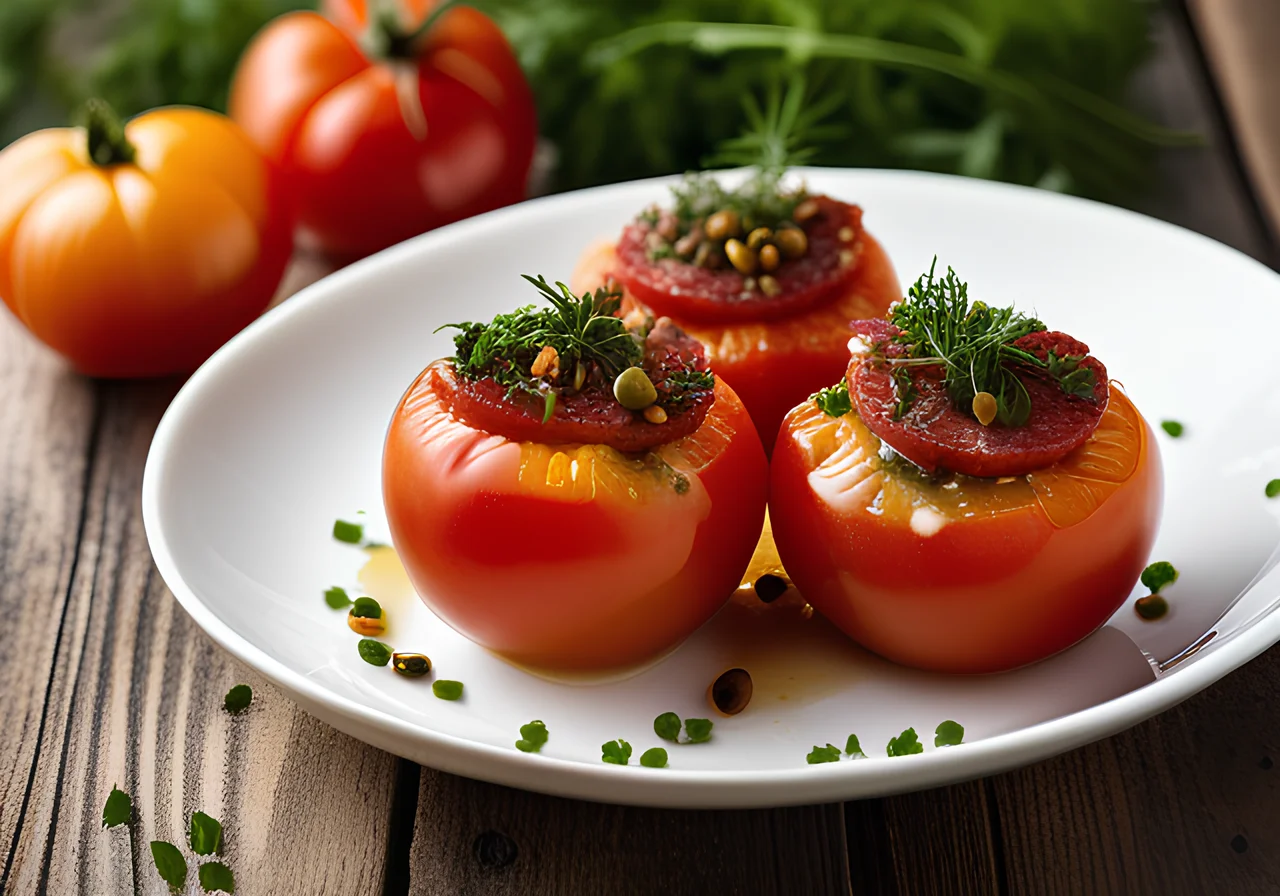 Stuffed Tomatoes with Corn