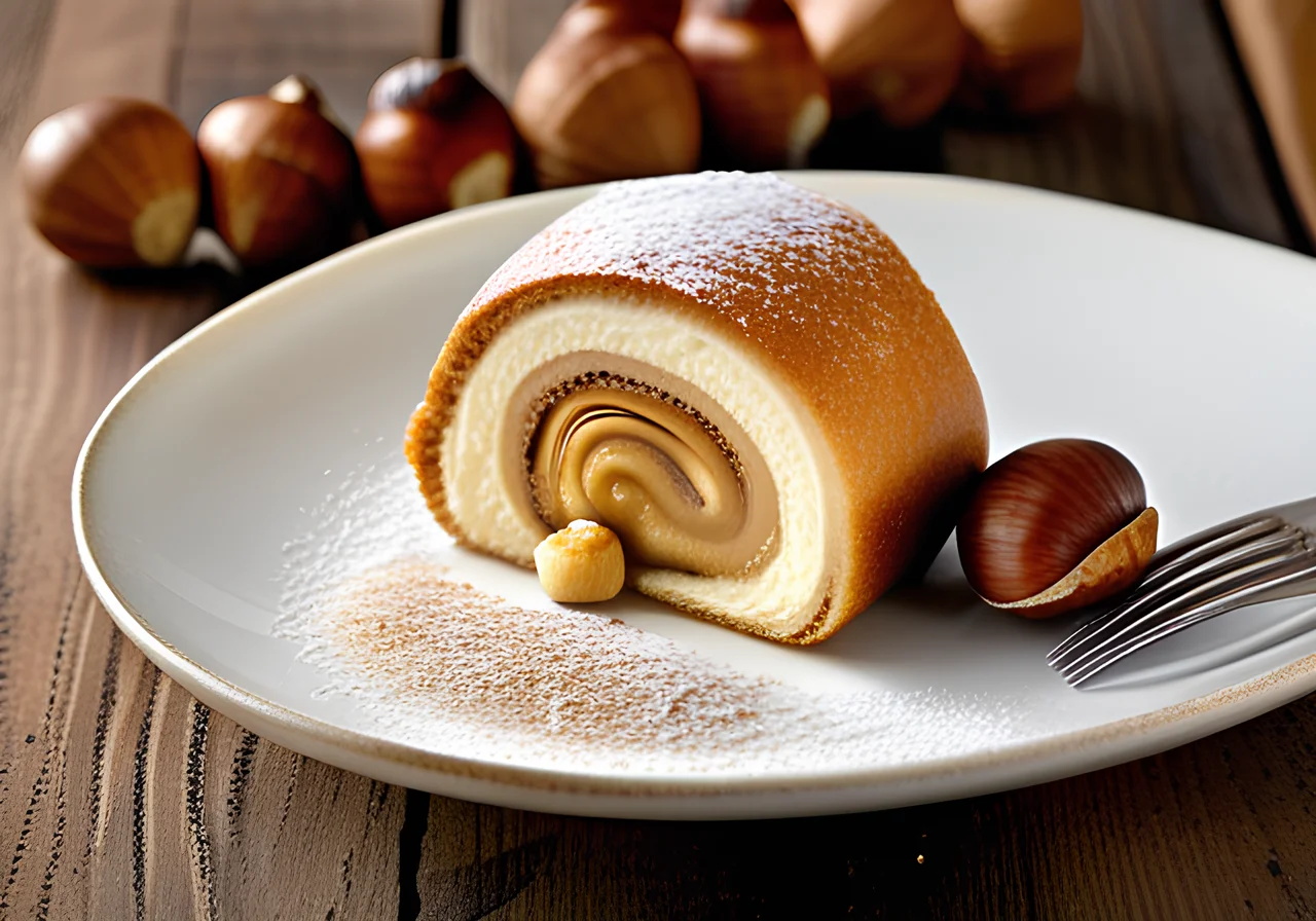 Chestnut Roll with Cream