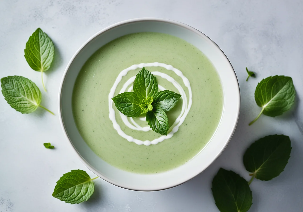 Cold Cucumber Mint Soup