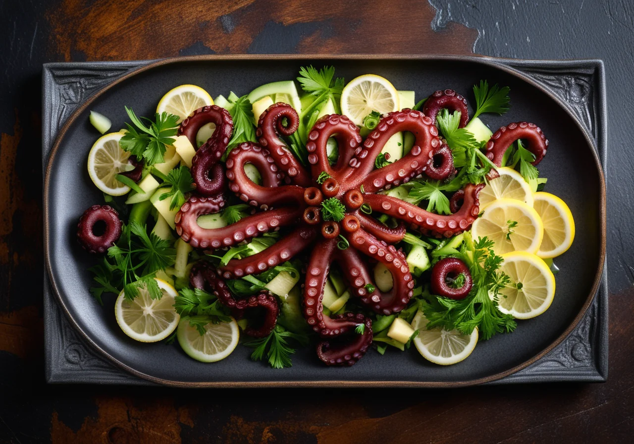 Octopus Salad with Celery Stalks