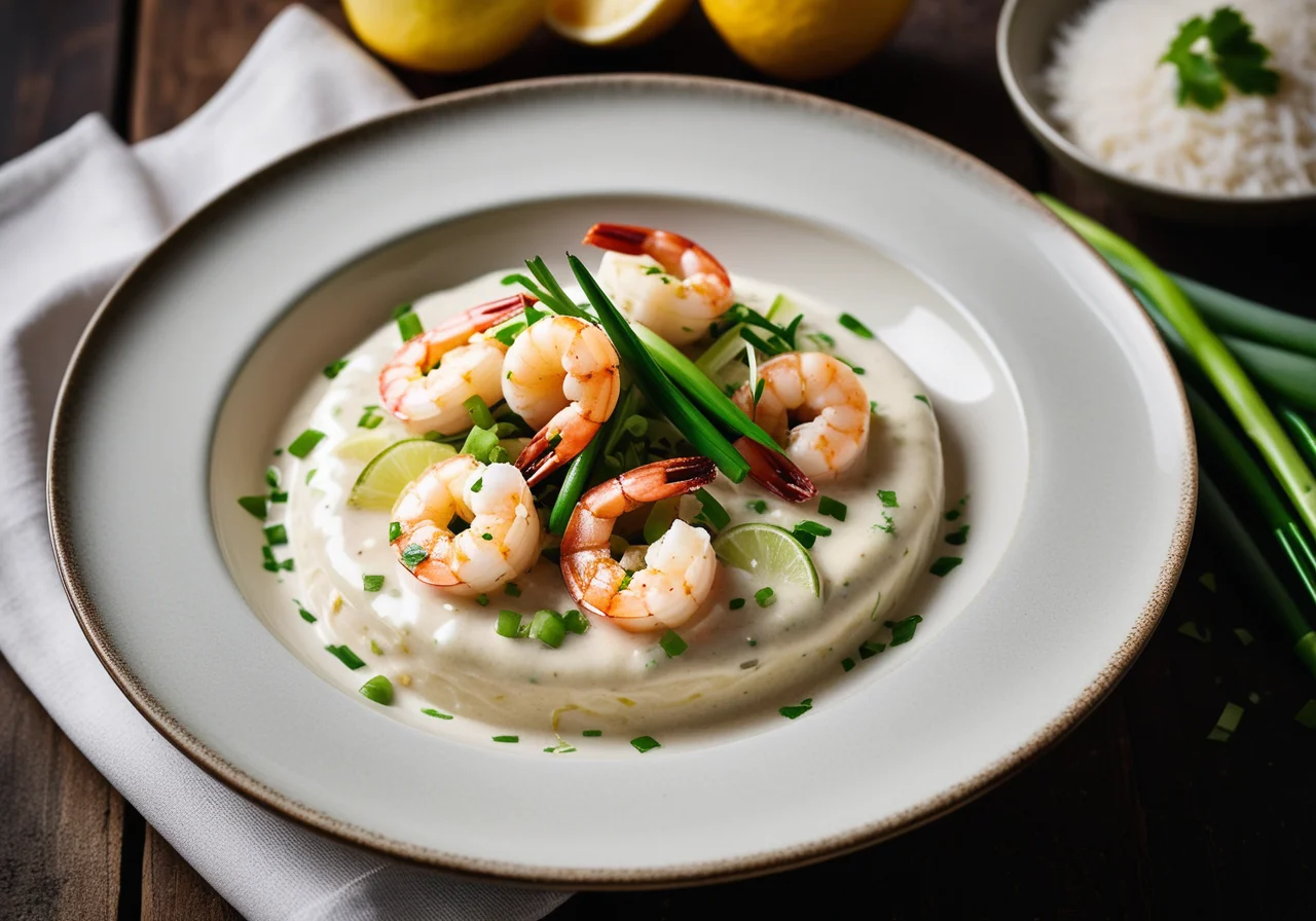 Shrimp with Lime Coconut Sauce