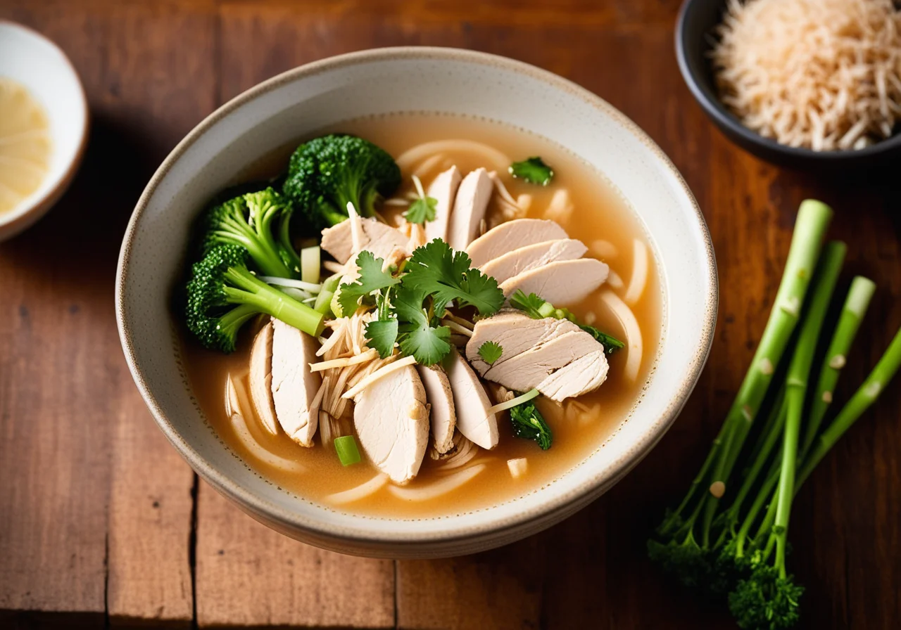 Chicken Soup with Spicy Sesame