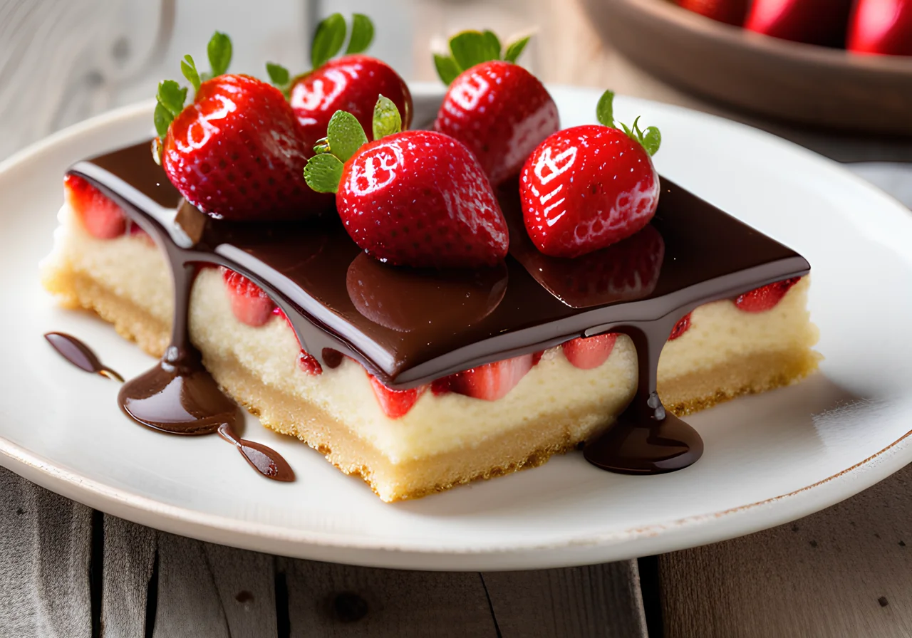 Strawberry Cake with Shortcrust Base