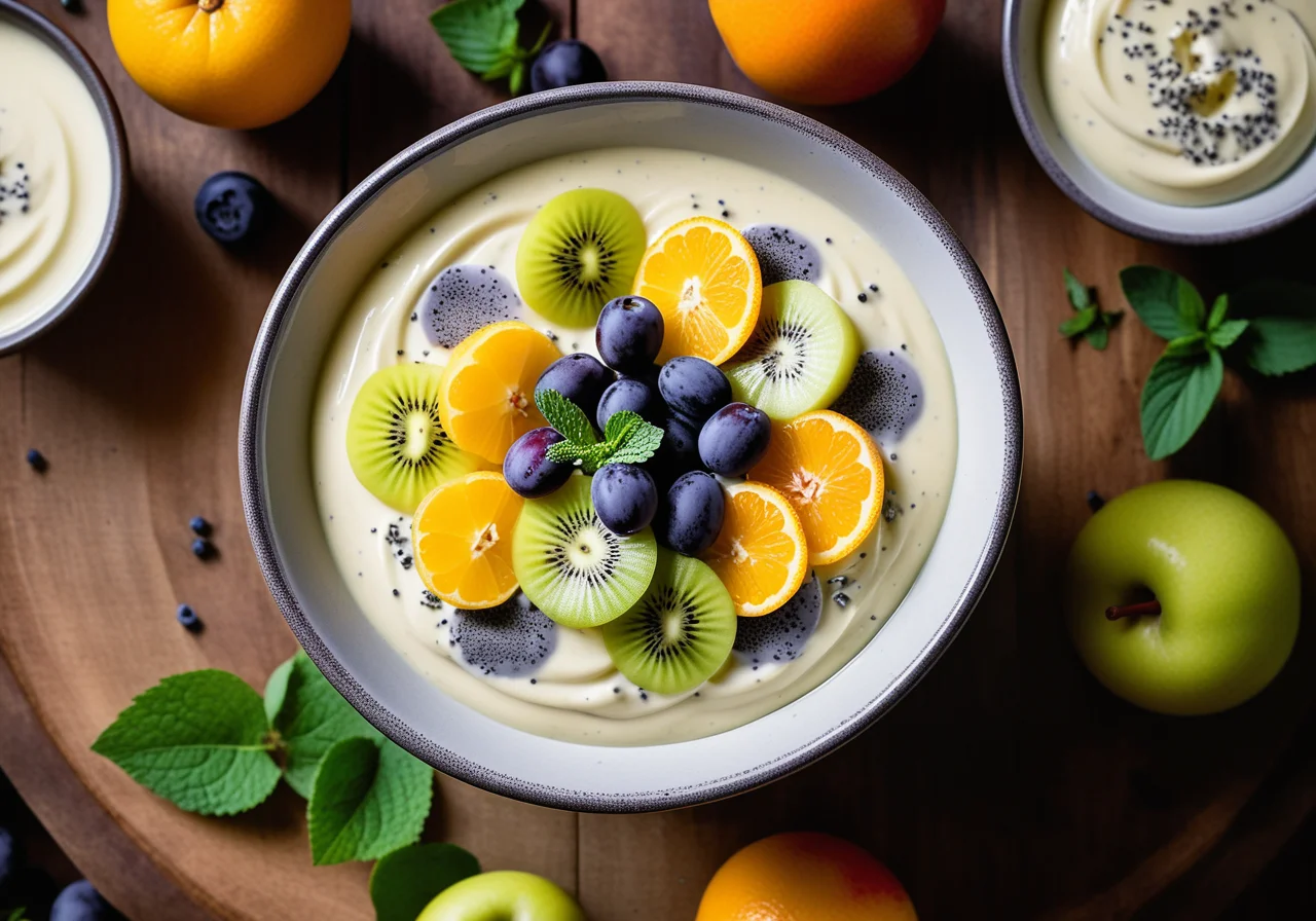 Poppy Seed Cream with Fruits