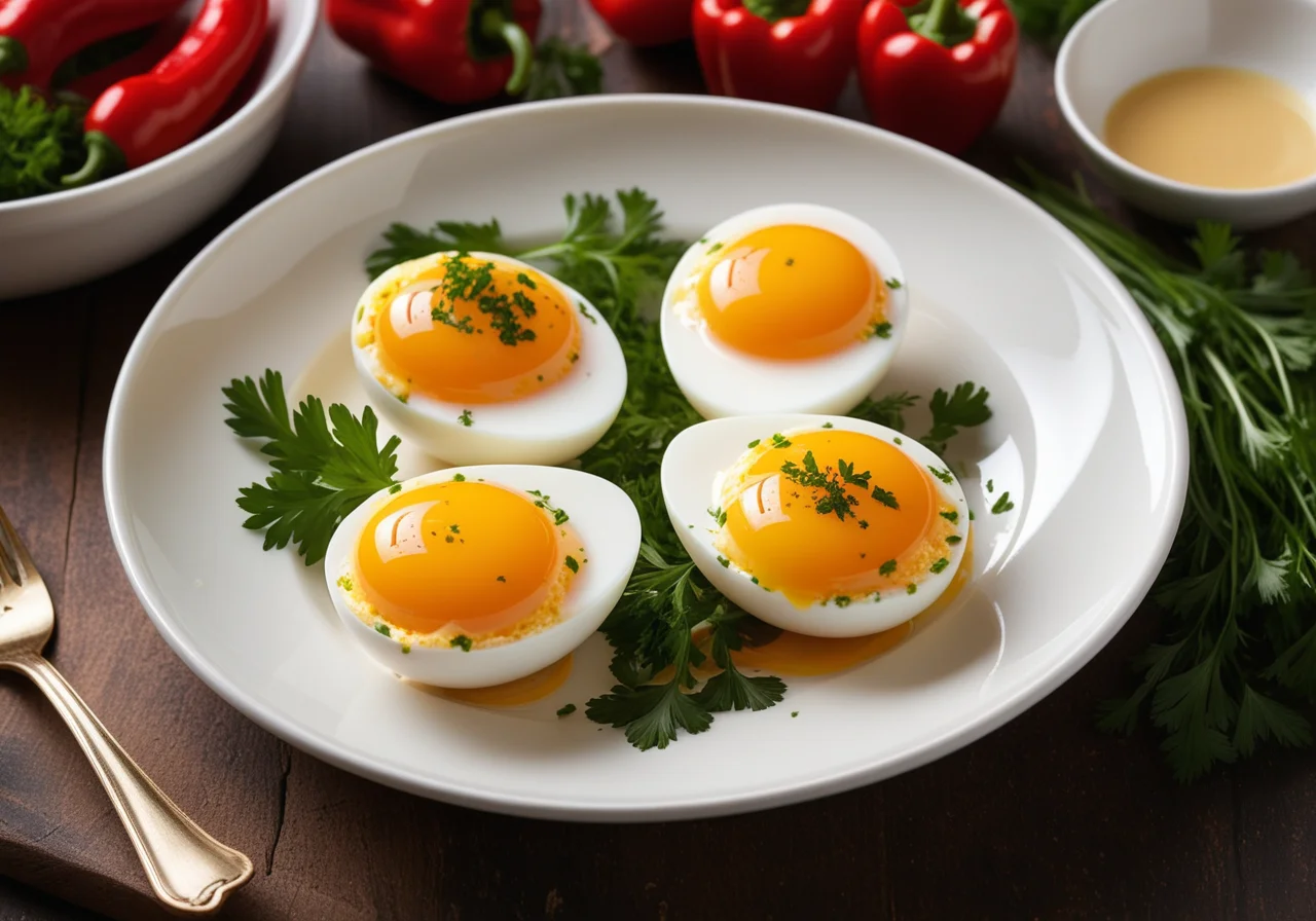 Eggs with Paprika Filling