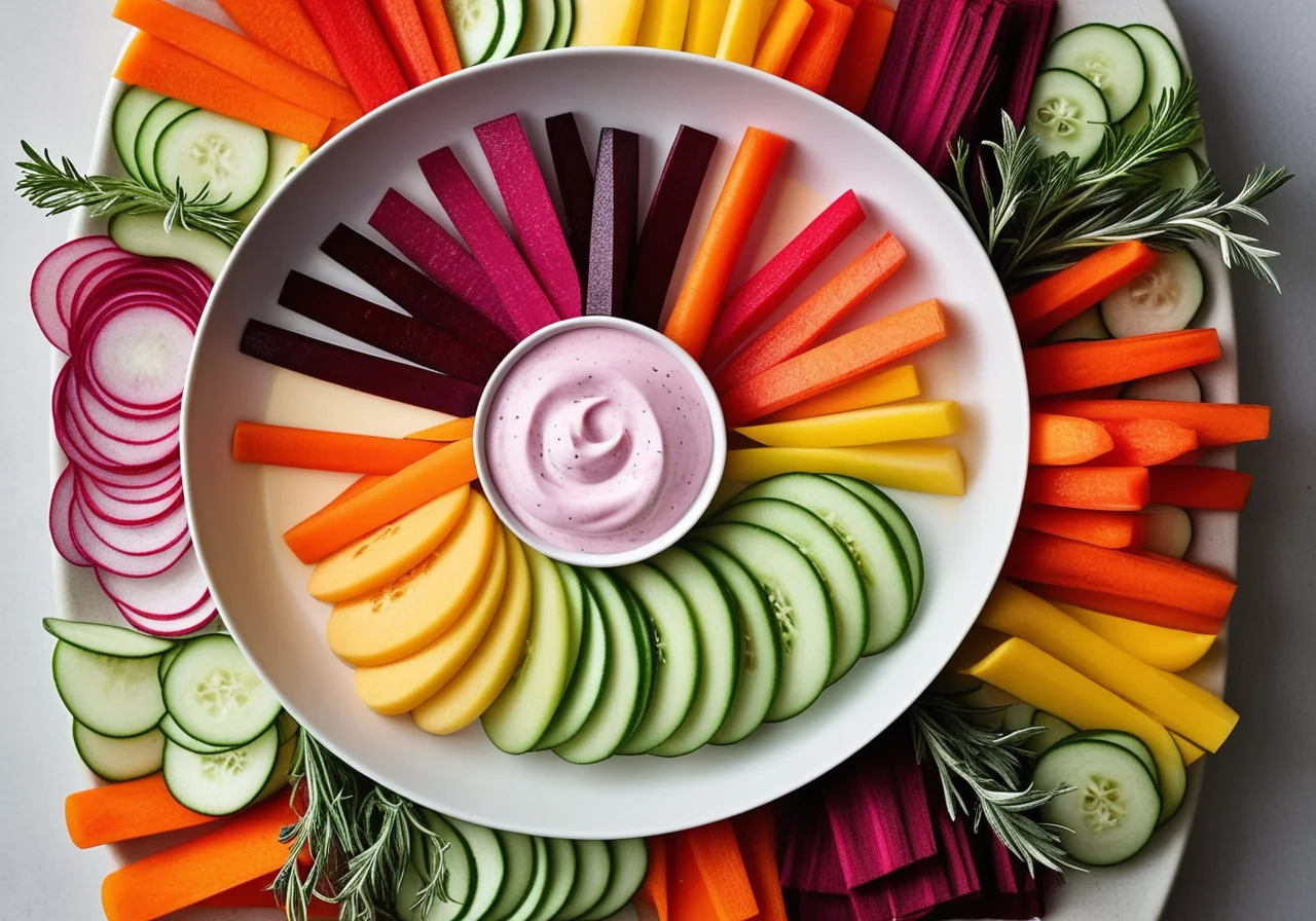 Raw Veggies with Yogurt Dip