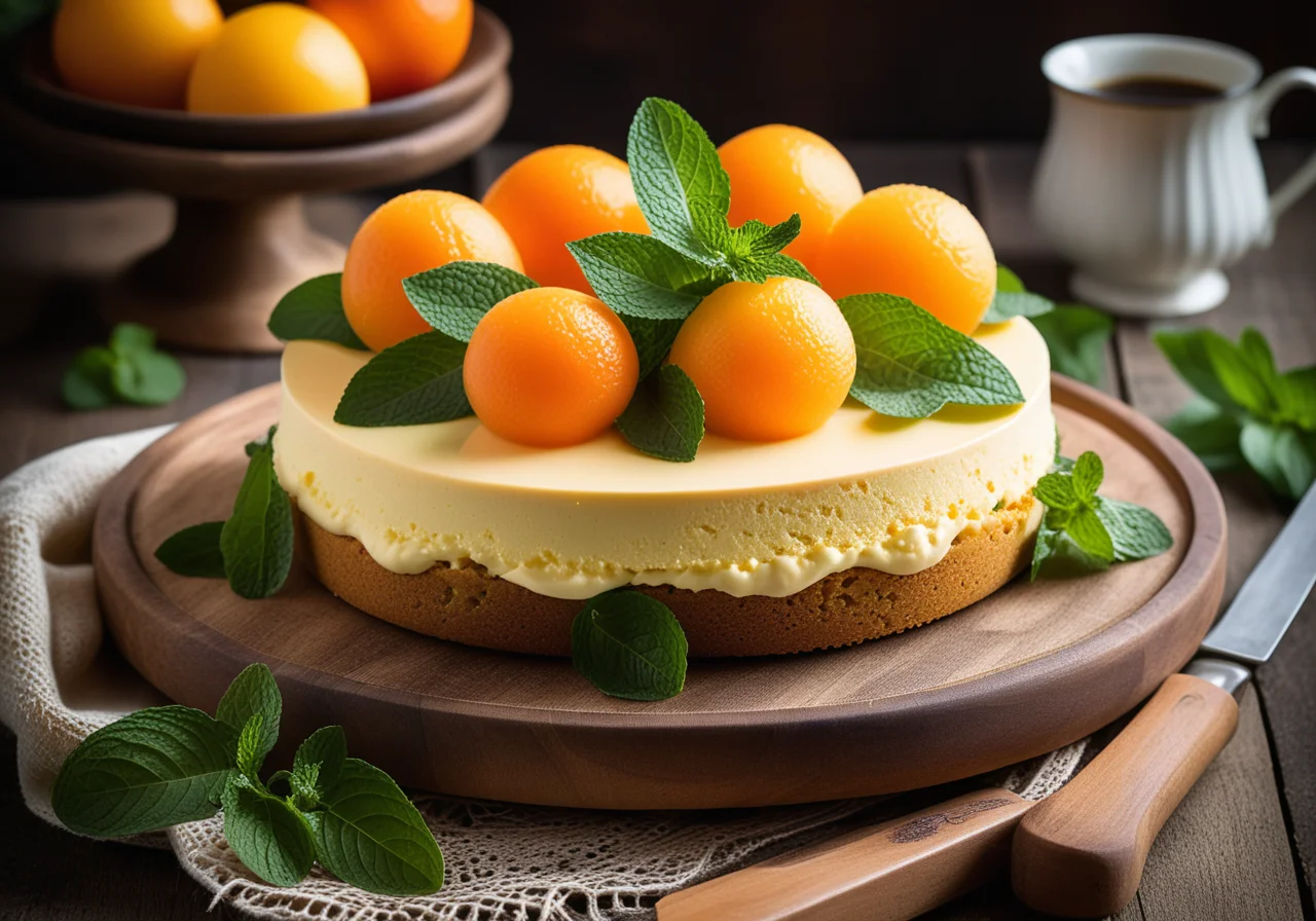 Forest Mint Cake with Melons