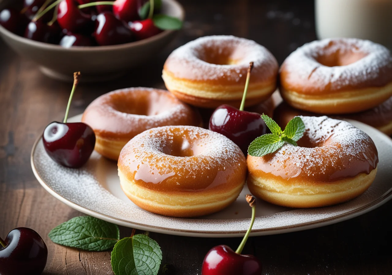 Polish-Style Cherry Doughnuts