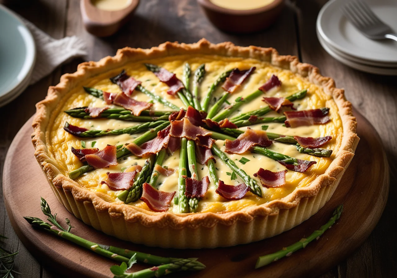 Asparagus Quiche with Bacon