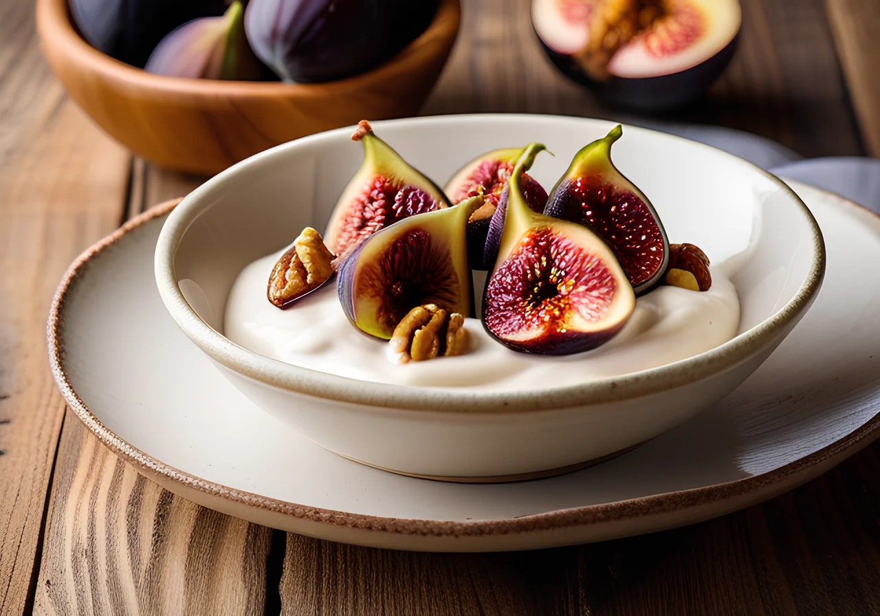 Fig Yogurt with Toasted Walnuts
