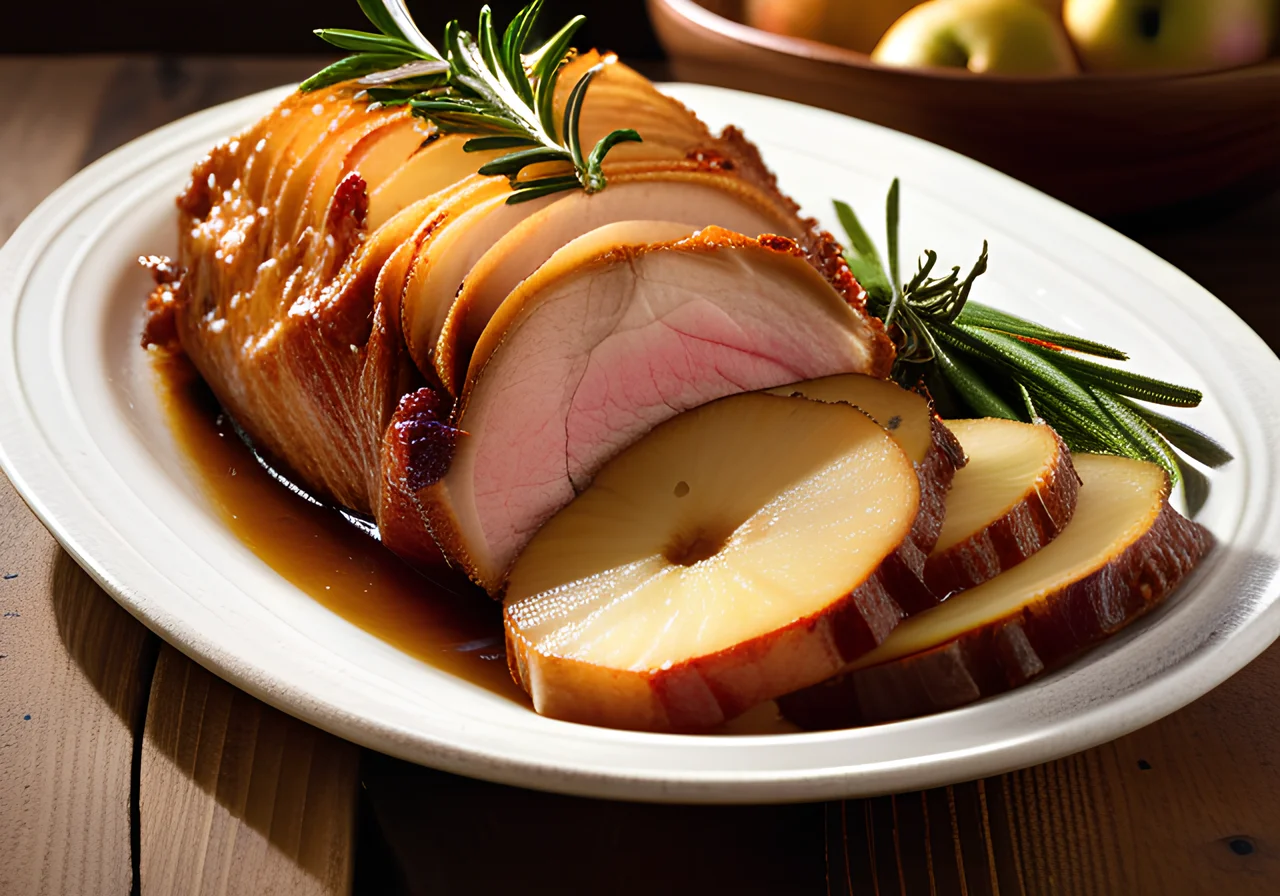 Danish-Style Pork Roast with Apples and Onions
