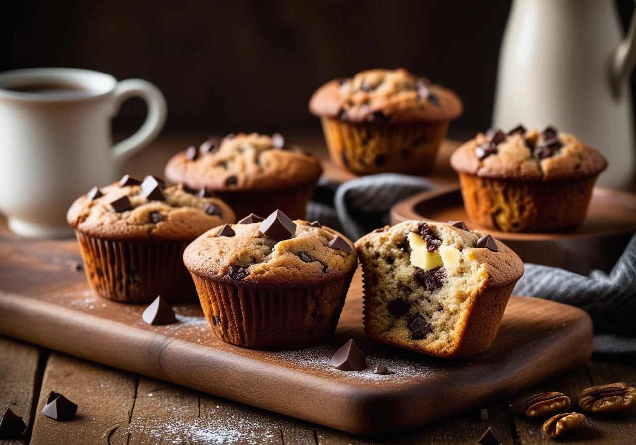 Banana Muffins with Chocolate Chips