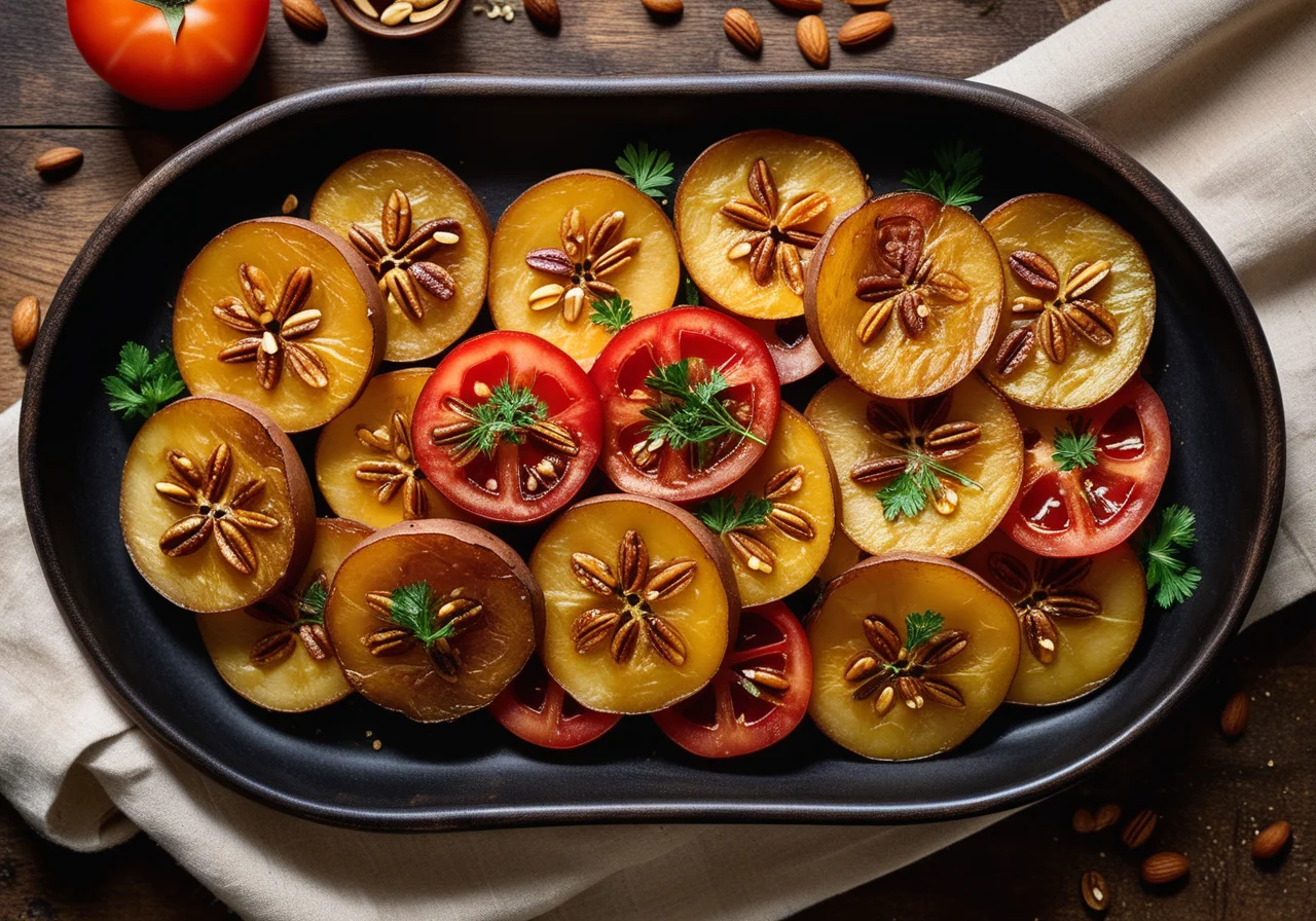 Baked Potatoes with Tomatoes