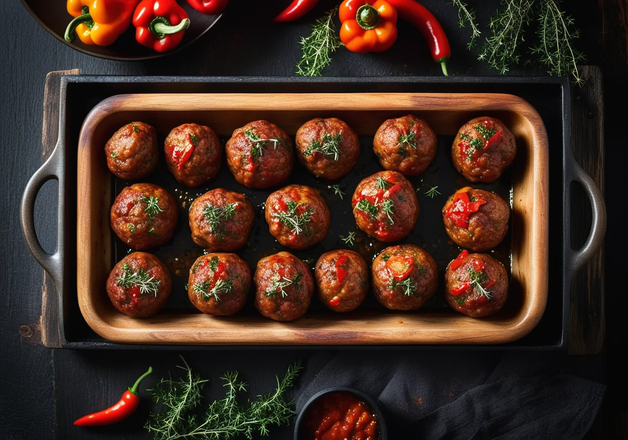 Meatballs with Paprika Vegetables