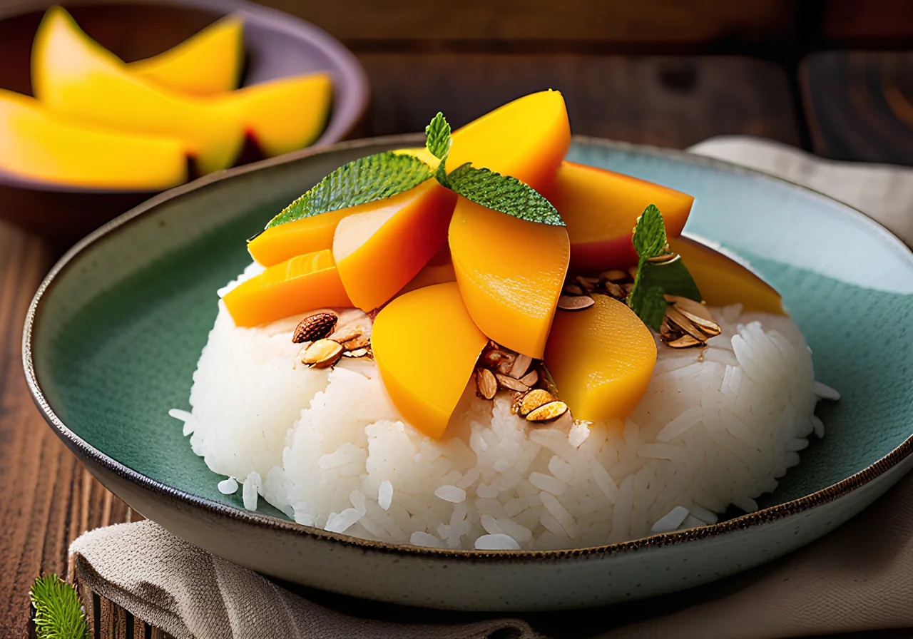Coconut Sticky Rice with Mango