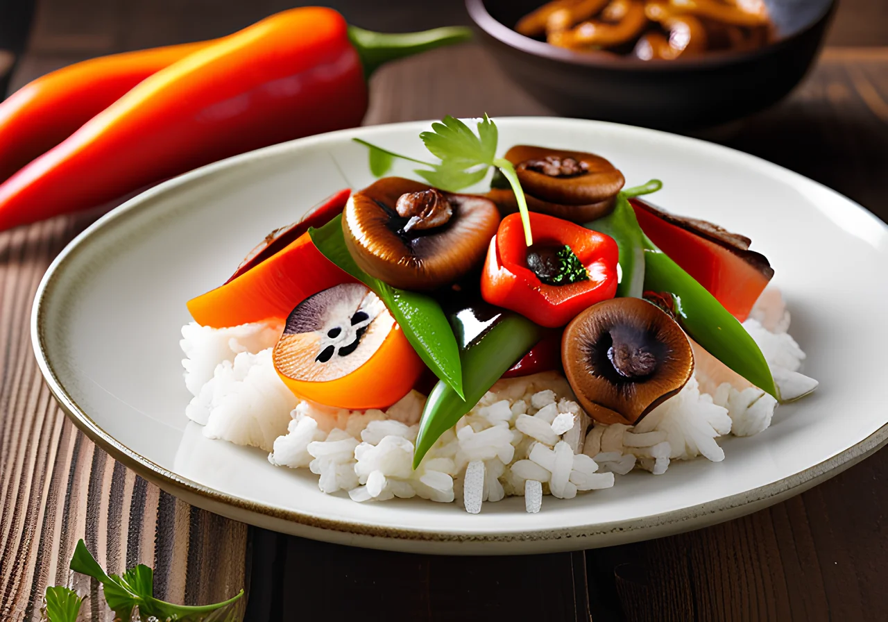 Wok Vegetable with Rice
