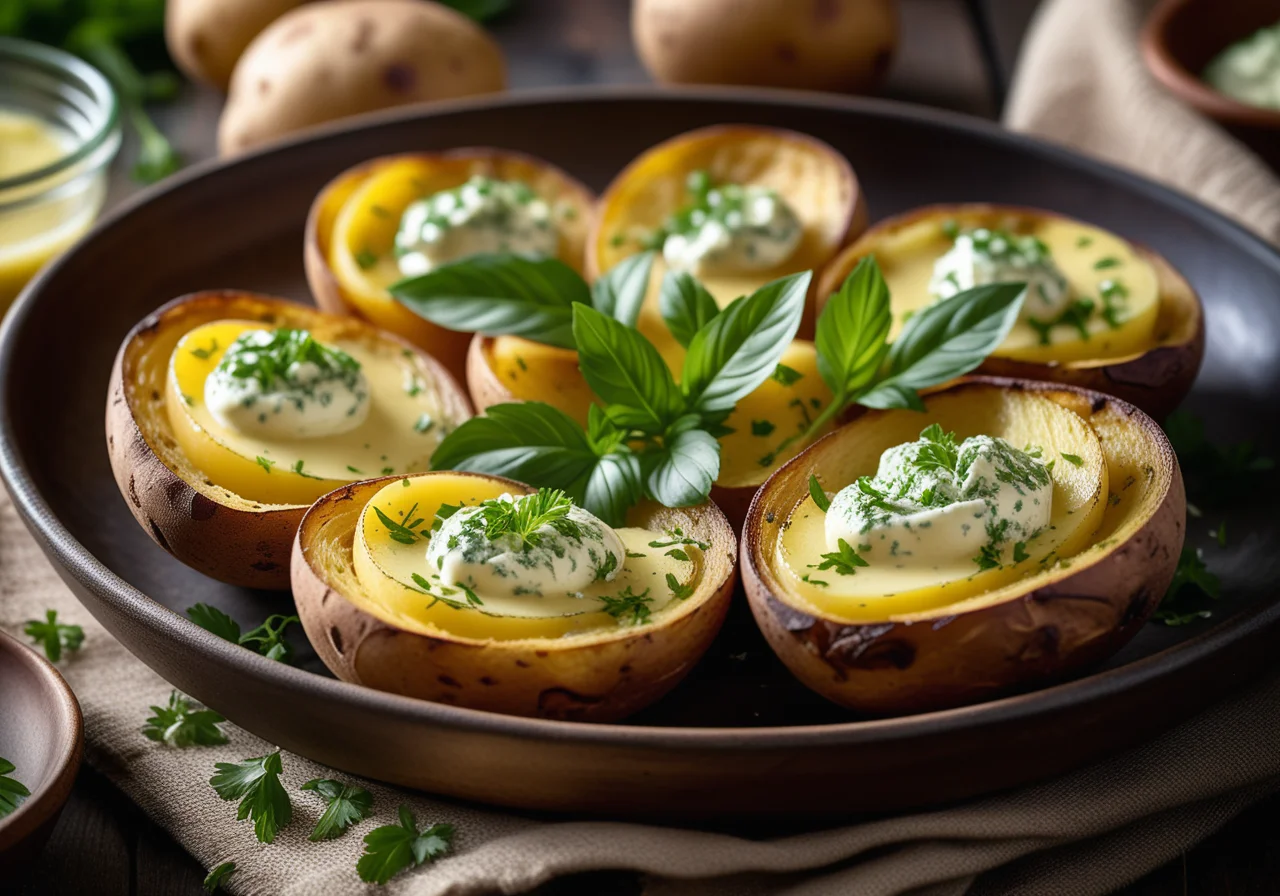 Oven Potatoes with Herb Butter