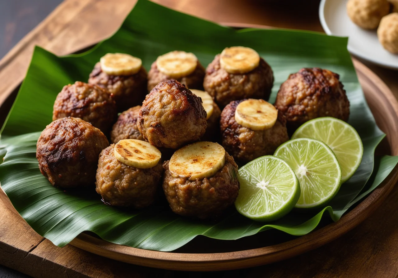 Ground Meat in Banana Leaf