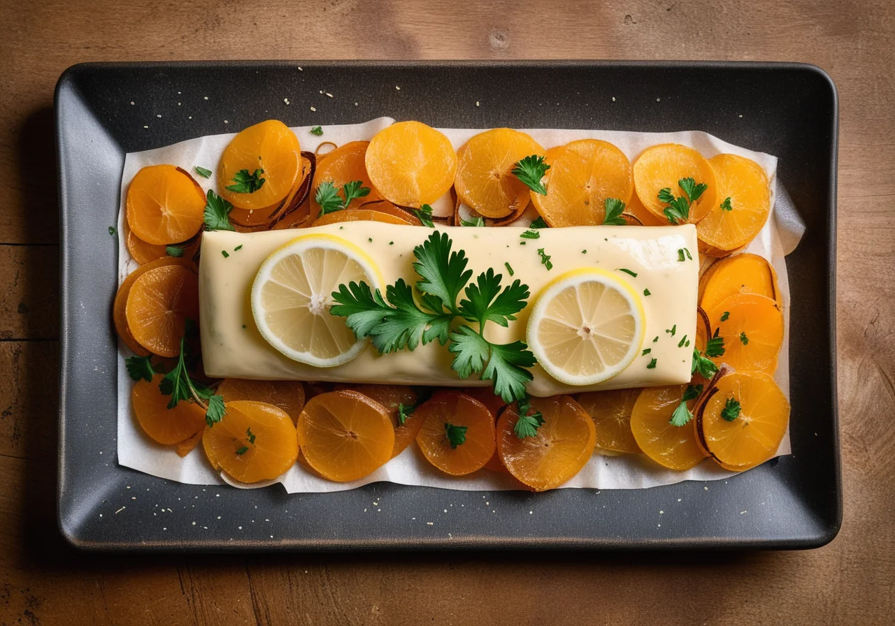 Plaice with Carrot-Onion Vegetables in Foil