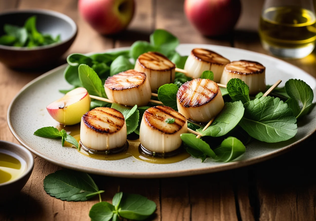 Scallops with Apple Salad