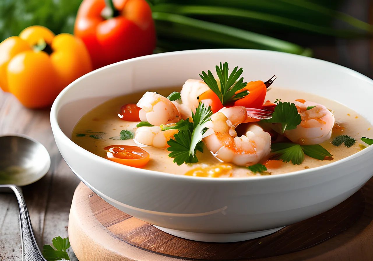 Shrimp Stew with Coconut Milk in Brazilian Style