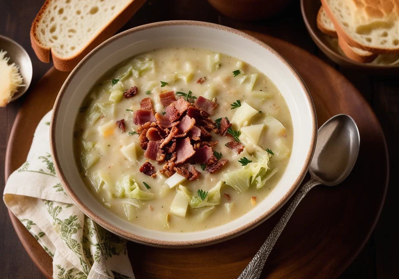 Cabbage Soup with Beans and Bacon