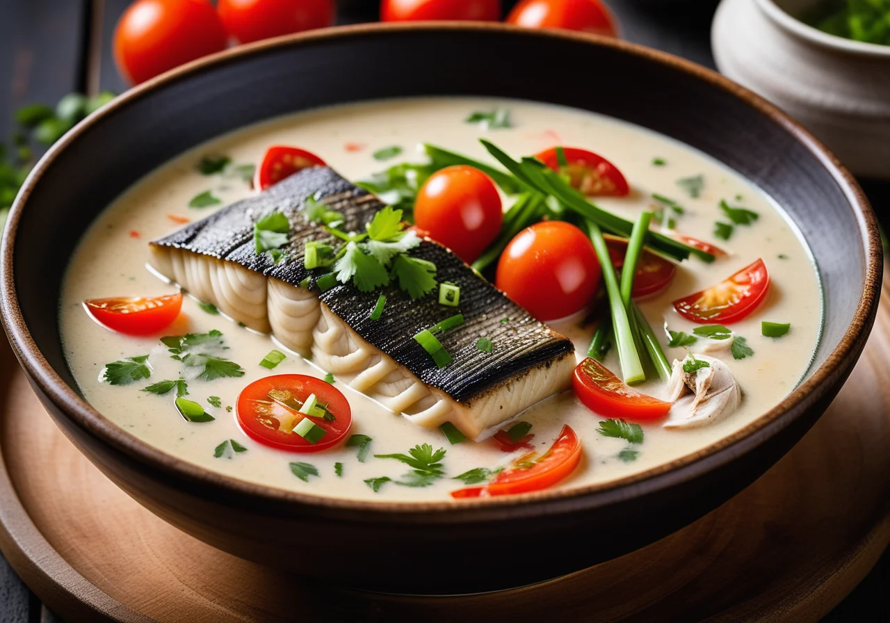 Sea Bass in Coconut Soup
