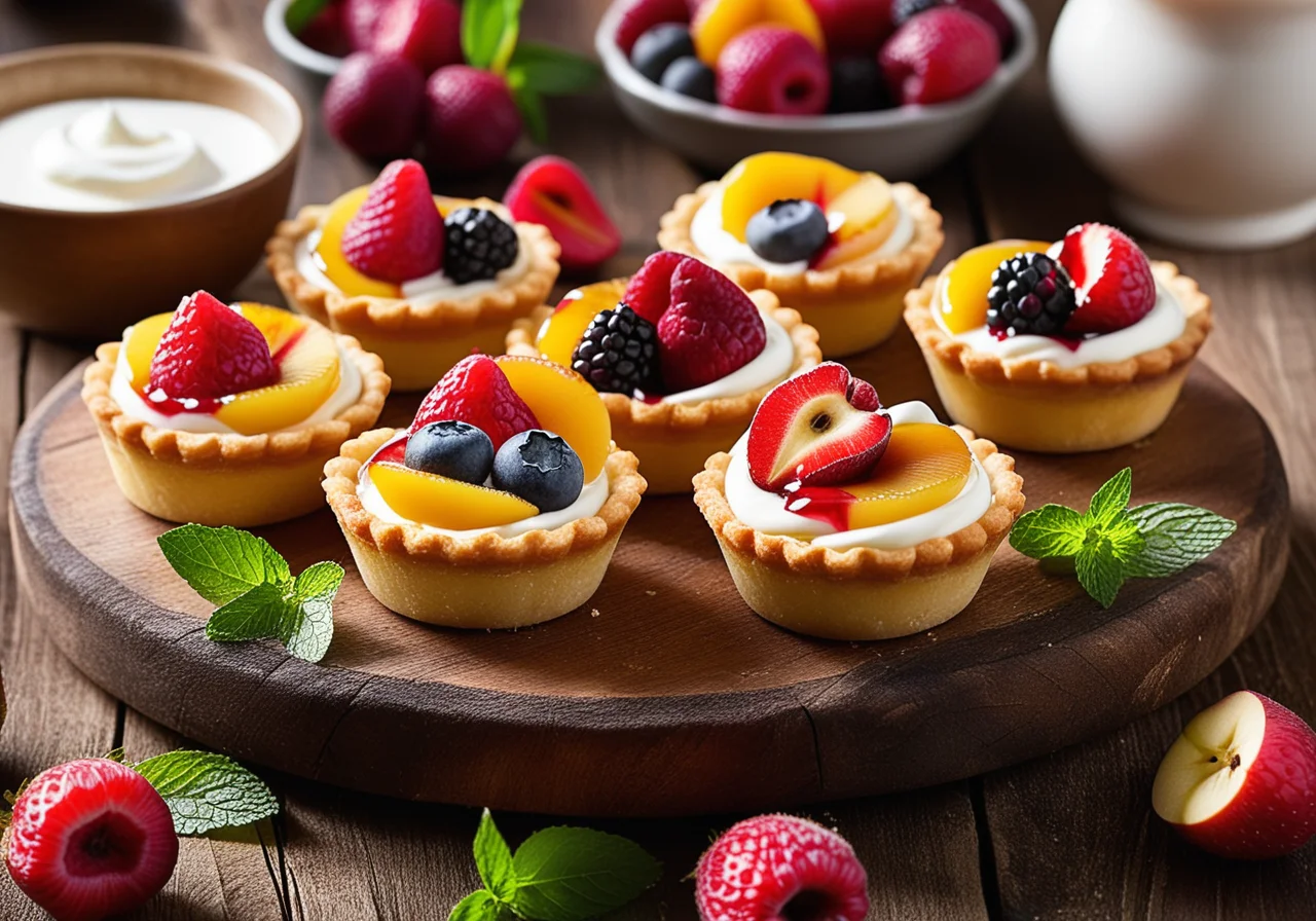 Mini Fruit Tarts with Fresh Fruits