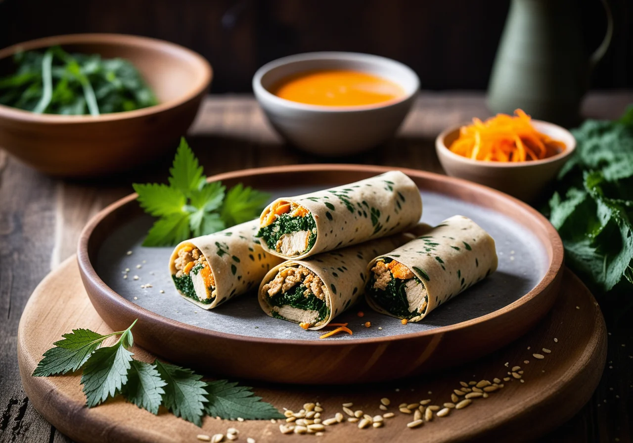 Nettle Chicken Wraps