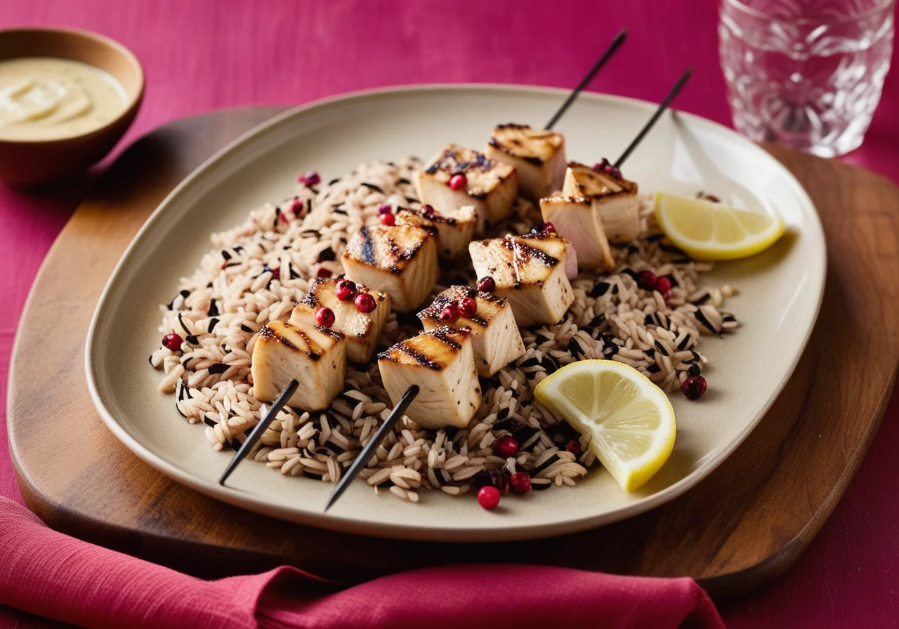 Spine Skewers with Swordfish and Vanilla