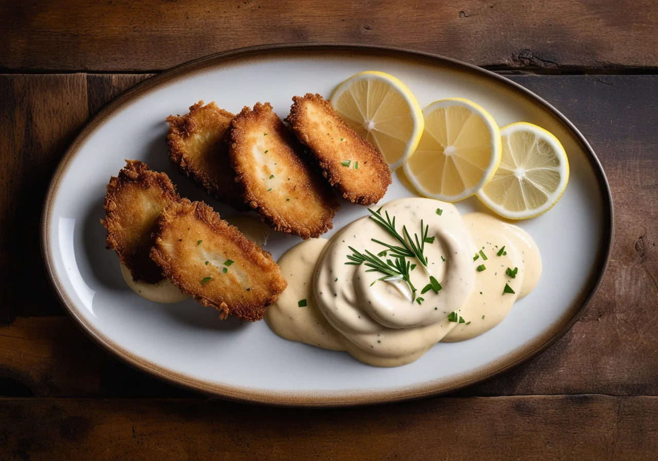 Crispy Baked Sole with Dip