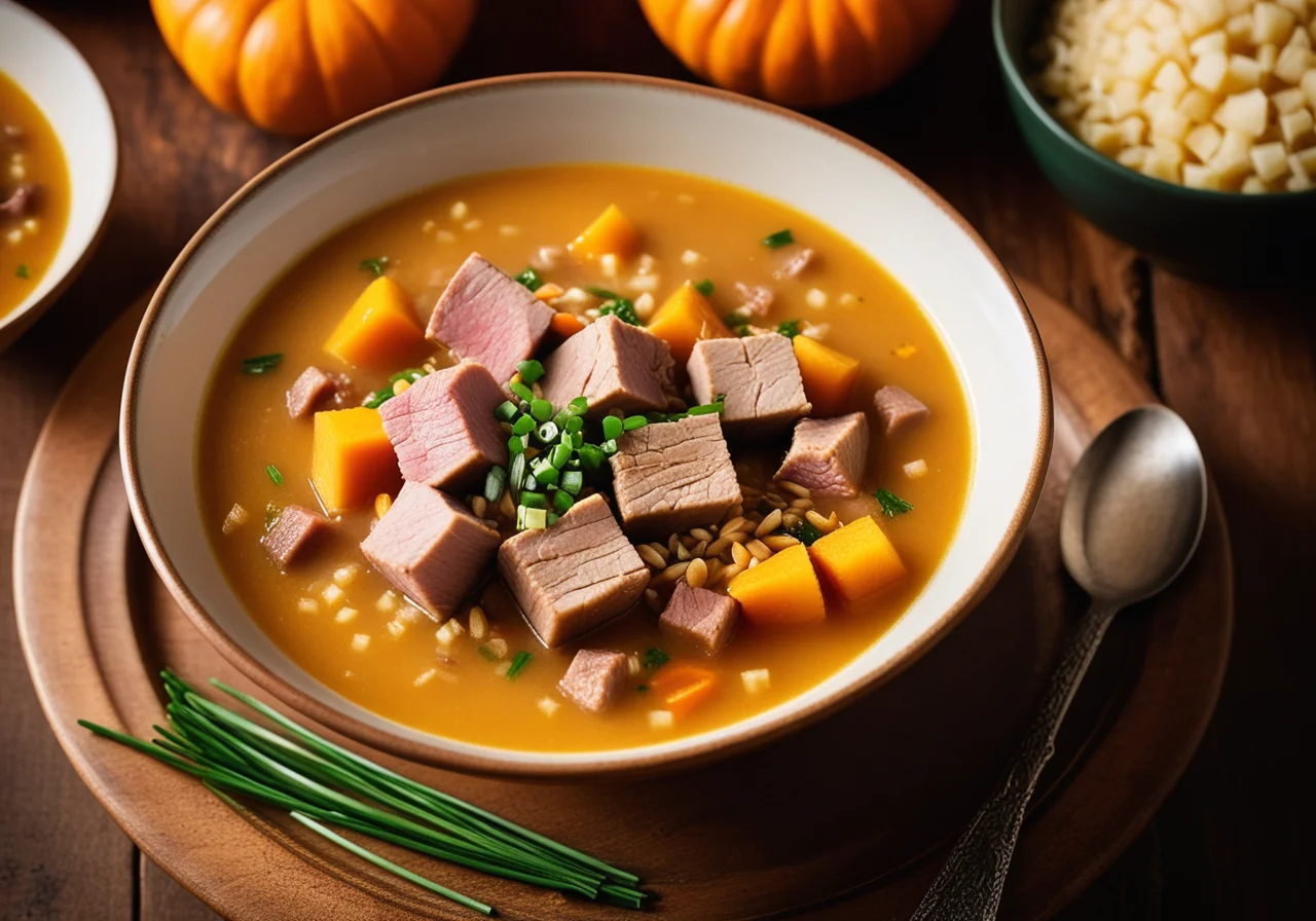 Barley Soup with Pork and Vegetables