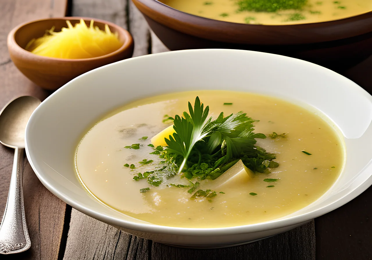 Leek Soup with Onions