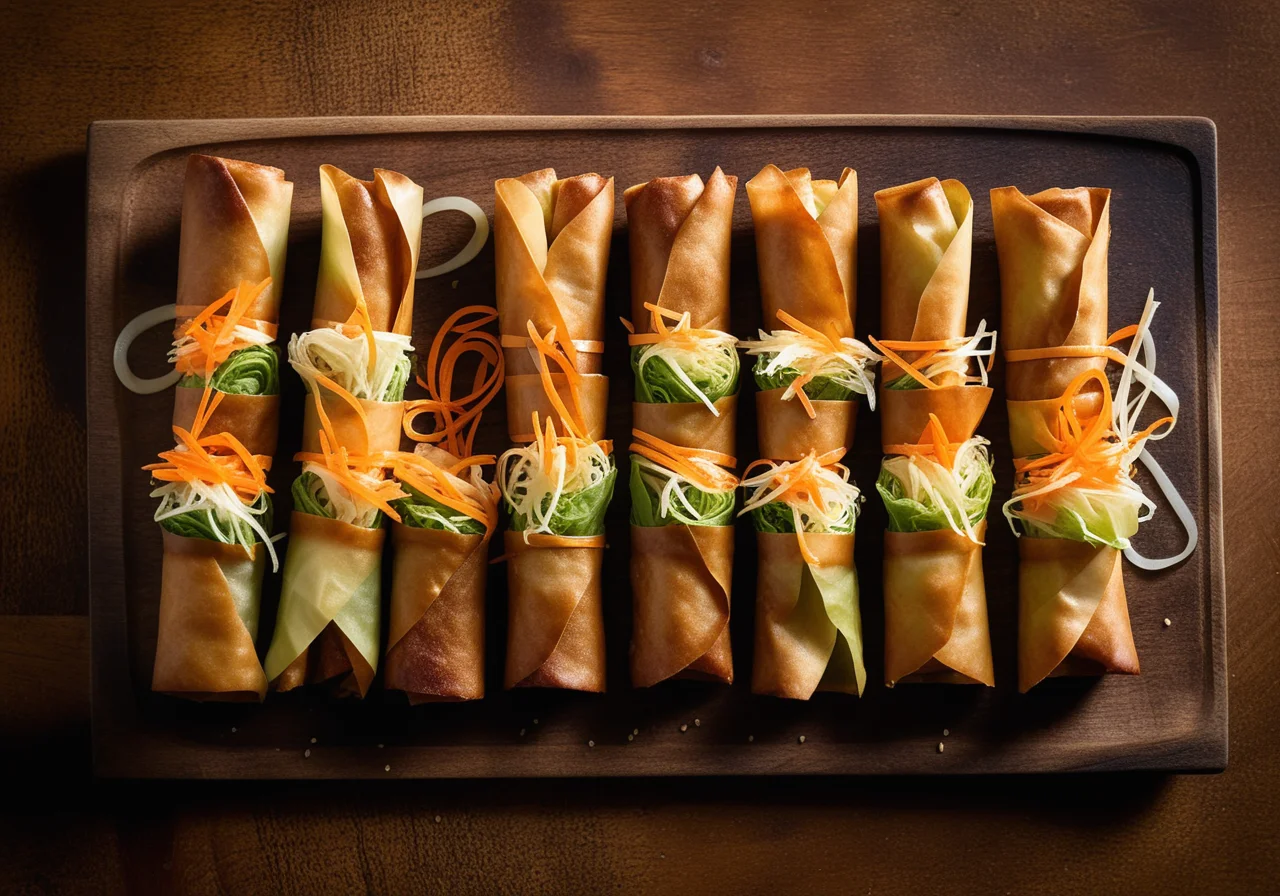 Crispy Spring Rolls with Soy Sauce