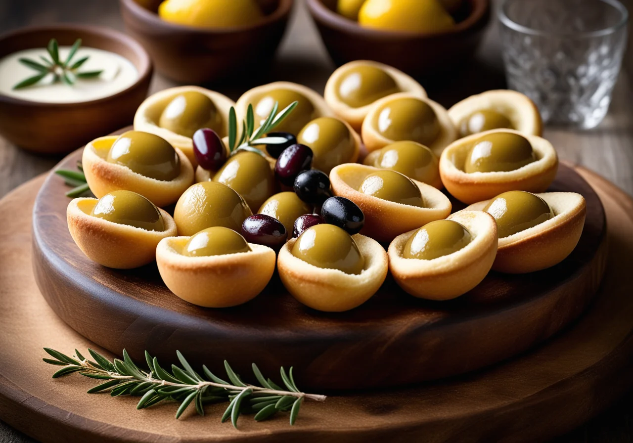 Baked Olives in Dough