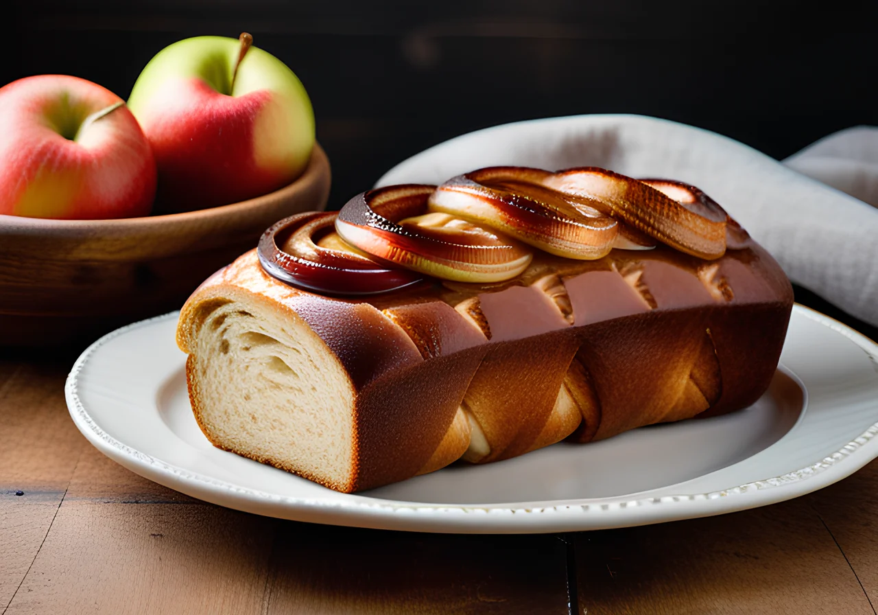 Oven Loaf with Yeast Braid and Apples