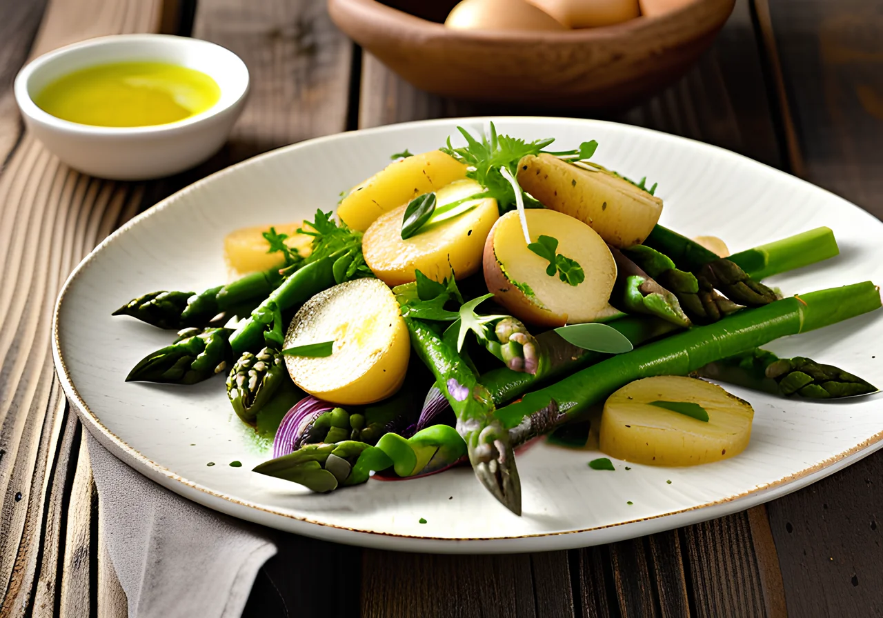 Potato Salad with Green Asparagus