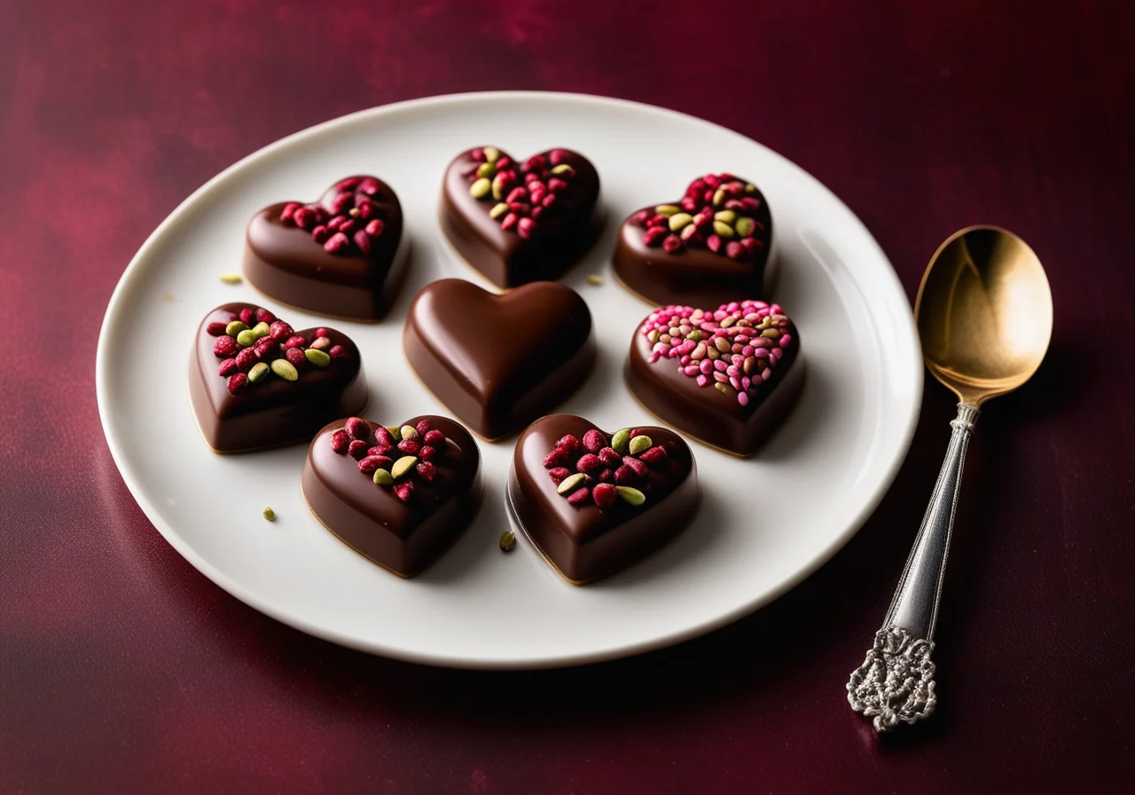 Chocolate-Marzipan Hearts