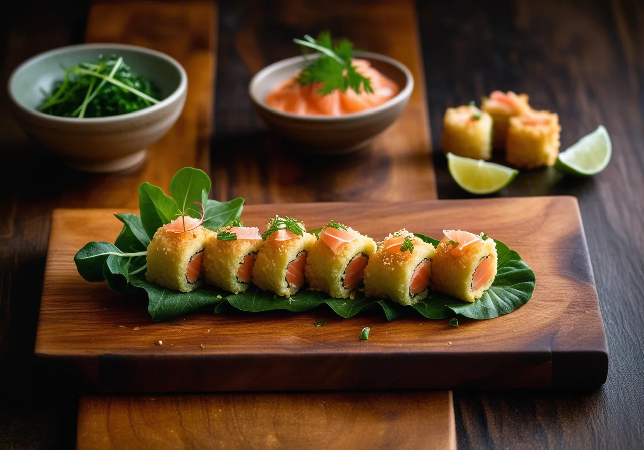 Spitzkohlrolle mit Gemüsetempura