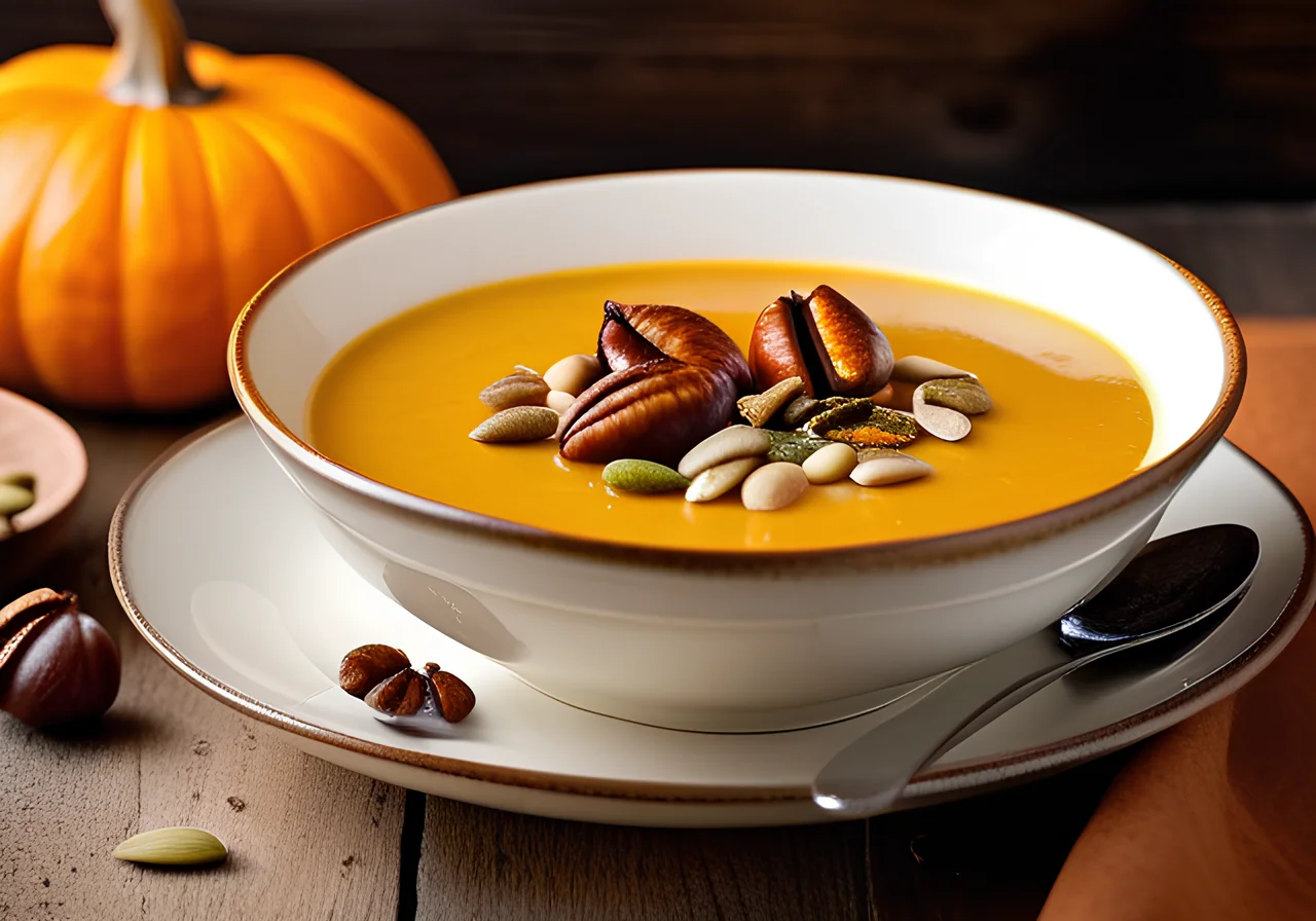 Pumpkin Soup with Chestnuts