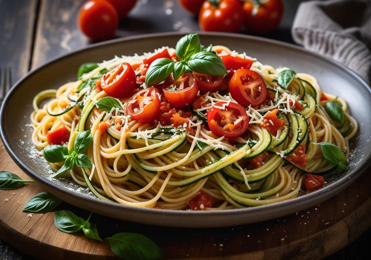 Spaghetti with Vegetable Sauce