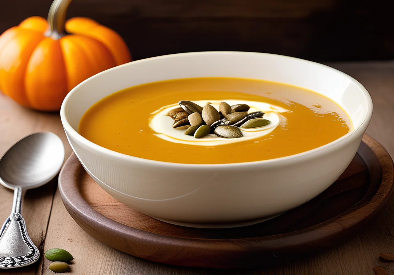 Creamy Pumpkin Soup with Butternut Squash