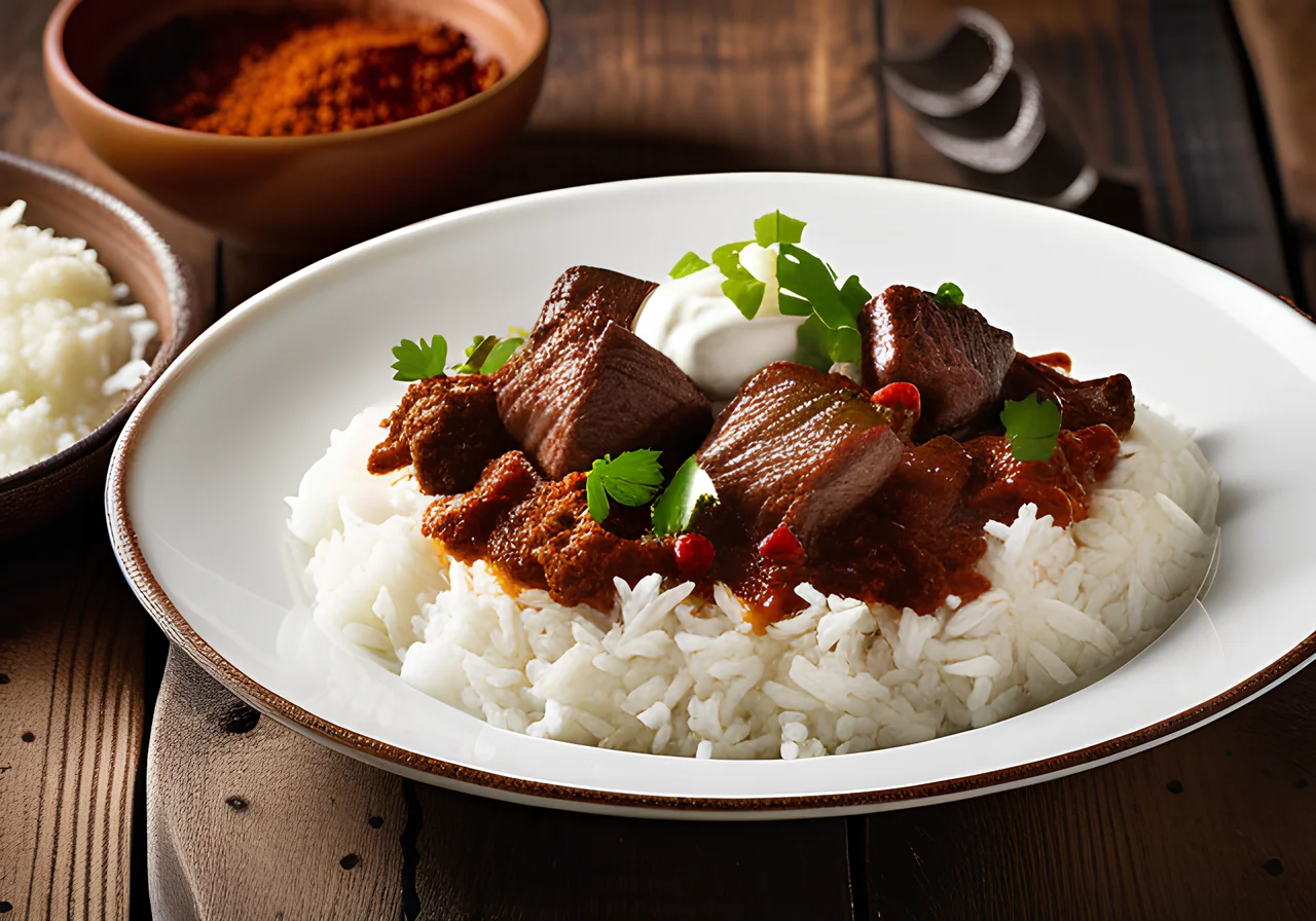 Beef Goulash with Rice